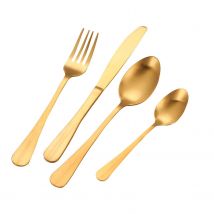 Gold Plated 16-Piece Cutlery Sets and Tableware