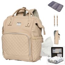 MIMMTI® 2.0 Leren Luiertas Bundel | + 3-Pack hydrofiele doeken Marmer