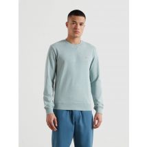 Tim Organic Cotton Crew Neck Sweatshirt In Green Mist Marl