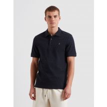 Horace Jacquard Polo Shirt In True Navy