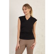 Sleeveless Wrap Detail Organic Cotton Jersey Top