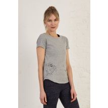 Rose Print Slim Fit Organic Cotton Jersey T-Shirt