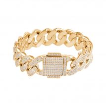 Bransoletka Diamond Cuban Link 18mm Złoto