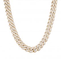 Łańcuch Diamond Cuban Link 12mm Złoto