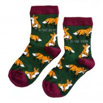 Save the Foxes Bamboo Socks for Kids | UK Kids 9-12 | Age 6-8 yrs