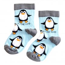 Save the Penguins Bamboo Socks for Kids | Age 9-12yrs | UK Size Kids 12-3