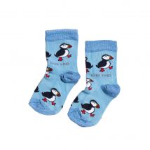 Save the Puffins Bamboo Socks for Kids | Age 9-12yrs | UK Size Kids 12-3