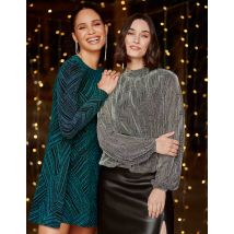 Puffball High Neck Top - S / BLACK