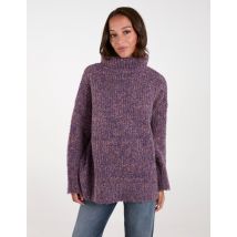 Chunky Turtle Neck Specked Jumper - ONE / Purple
