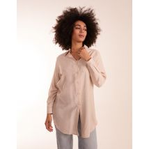 Linen Button Front Shirt - L / Linen