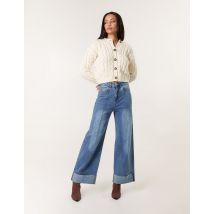 Wide Leg Denim Jeans - 14 / DENIM