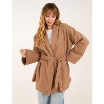 Wrap Belted Jacket - ONE / Camel