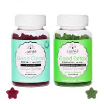 Pack Good Clean + Good Detox -1 cure de 1 mois - Gummies - Compléments alimentaires fabriqués en France - Lashilé Beauty