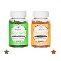 Pack Sun et Detox - 1 cure de 1 mois - Gummies - Compléments alimentaires fabriqués en France - Lashilé Beauty