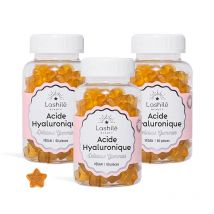 Gummies Acide Hyaluronique - Mono-ingrédient - 1 cure de 3 mois - Gummies - Compléments alimentaires vegan fabriqué en France - Lashilé Beauty