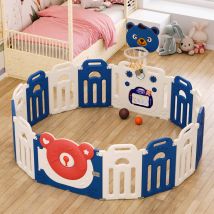 Baby Playpen Kids Safety Gate with Basketball Hoop