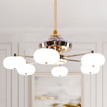 Lightsin Ceiling Fan Light with 6-Speed Control in Copper and Acrylic