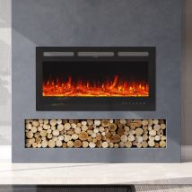 40 Inch Inset Fireplaces 5120 BTU Wall-Mounted Electric Fireplace 9 LED Flame Colours