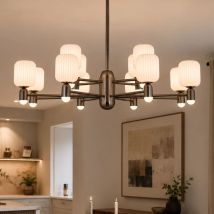 Lightsin Modern Minimalist Luxury Bronze Chandelier with Acrylic Shades