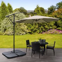 3M Sun Parasol Taupe Hanging Banana Umbrella