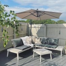 3M Sun Parasol Taupe Hanging Banana Umbrella