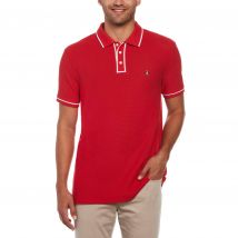 Organic Cotton Bentley Mesh Short Sleeve Polo Shirt In Red