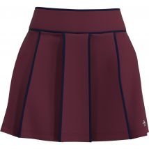 Womens Multi Piped 15" Golf Skort In Red