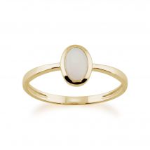 Classic Oval Opal Ring in 9ct Yellow Gold