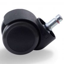 5x Workliving Bureaustoelwielen No-Noise 11x50mm - Zachte wielen - Harde vloeren - Ongeremd