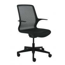 Refurbished Bureaustoel Slimfit Design Zwart
