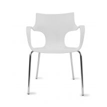 Workliving Jim Stoel - Lichtgrijs - Aluminium Onderstel