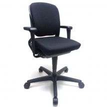 Refurbished Bureaustoel Ahrend 230 Lage Rug Zwart / Zwart Ergonomisch Design