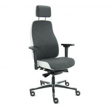 Sit And Move Therapod X2 HR Hoofdsteun - Middengrijs/Ashgrey Facet Wol - Bureaustoel