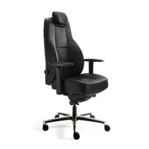 Workliving Delta-5 Leer - Ergonomische 24-uurs Bureaustoel