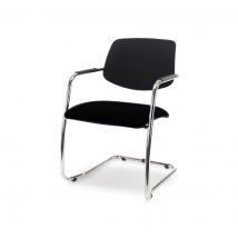 Workliving Vergaderstoel X5 - Sledeframe - Mirage Zwart - frame chroom