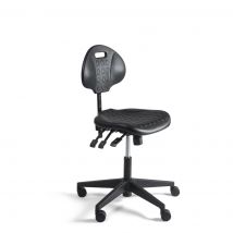 Workliving Werkstoel PU Laag - Nylon onderstel - Wielen - (N)EN 1335 - Baliestoel - Kassastoel