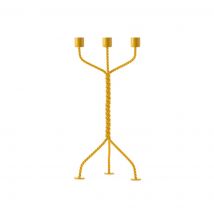 Werkwaardig Kandelaar Twisted Geel Satijn