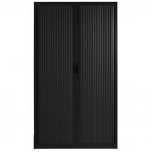 Roldeurkast New York Zwart - 198x100x43cm - incl. 4 legborden