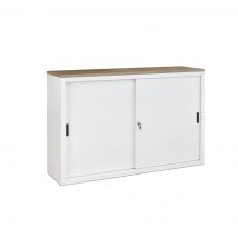 Schuifdeurkast Projectas 72,5 x 160 cm - Wit Topblad Robson