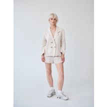 Ethically Made Beige Linen Suit With Shorts