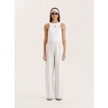 Light Grey 4th Wide Leg Branded Joggers- Fergie