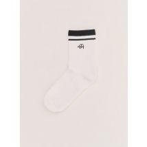 White Branded Multipack Contrast Trim Socks