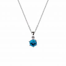 Sirius - Vivid Blue Solitaire - Necklace