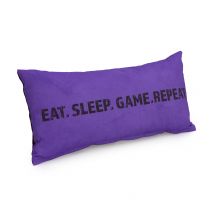 Gaming Cushion - Eat, Sleep, Game. Repeat (Purple)