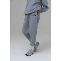 Sian Marie Womens Baggy Joggers SNME Retro, Grey Marl, (Size XS) 63% Cotton 37% Polyester