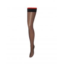 Bluebella Bas Autofixants à Jarretière à Volants Noir/Rouge - Taille S/M