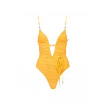 Bluebella Maillot de Bain Plongeant Ajustable Orta Jaune - Taille M