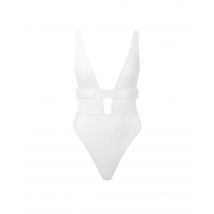 Bluebella Maillot de Bain une pièce Plongeant Lucerne Blanc - Taille L