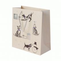 Christmas Dogs Medium Gift Bag
