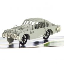 Silver Classic Car Pop Up Card